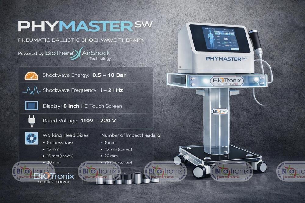Phymaster Shockwave Physiotherapy Equipment for Muscle Pain Management