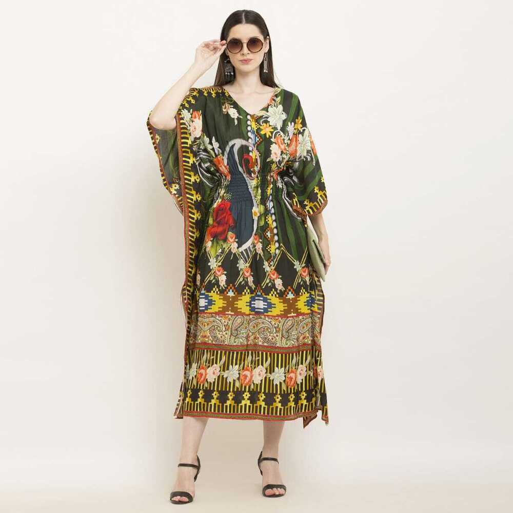 Premium Soft Satin Printed Kaftan