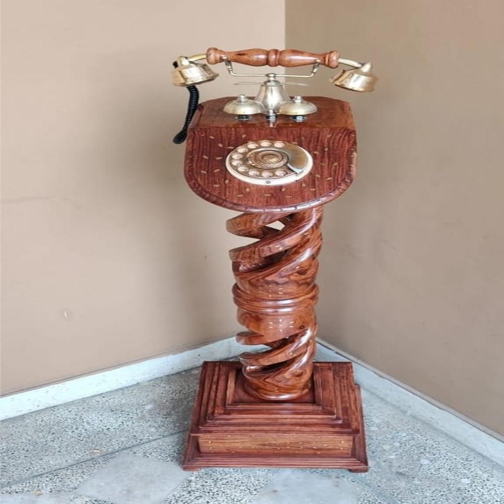 Wooden Brass Telephone