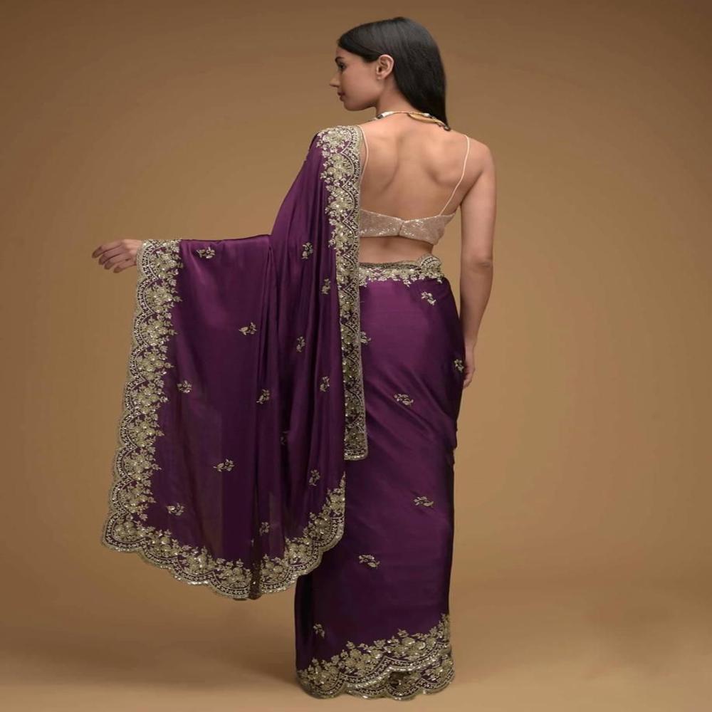 Designer Sequence Work Party Wear Saree