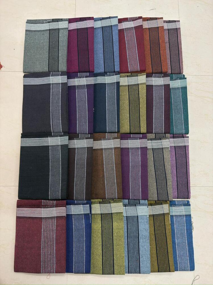 Men's Kerala Cotton Varikkodu Dark Colour Dhoti