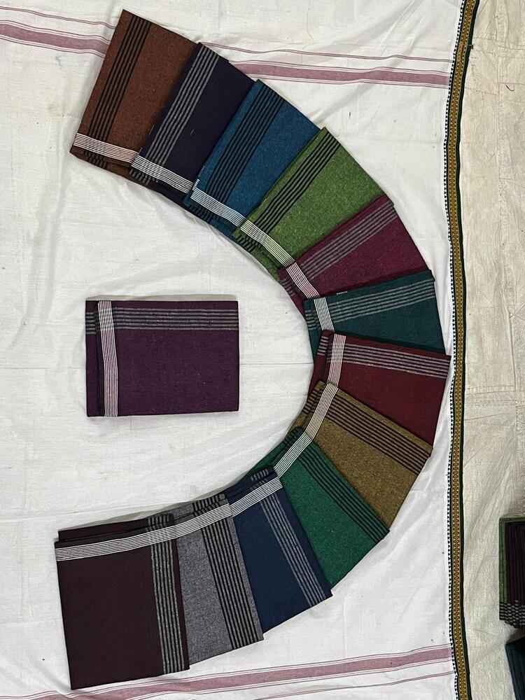 Kerala Cotton Varikkodu Dark Colour Dhoti