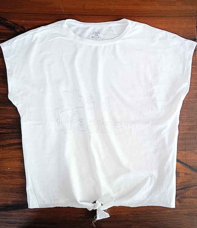 G22136 OVS Girls Magyar Sleeve Top with Tie Feature