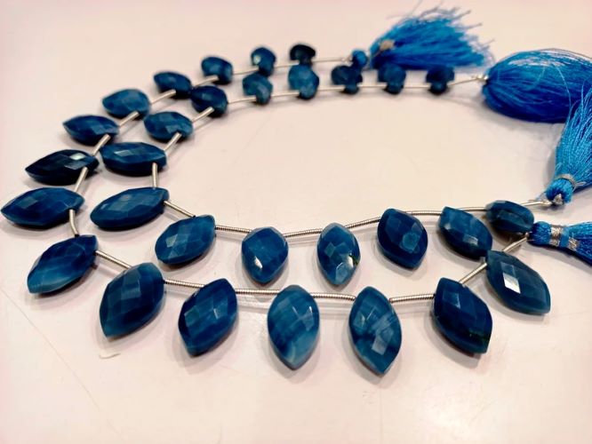 Natural Blue Opal Briolette Marquise Shape 15to18mm Beads Sold Per strand 8 Inches long Great Quality Beads