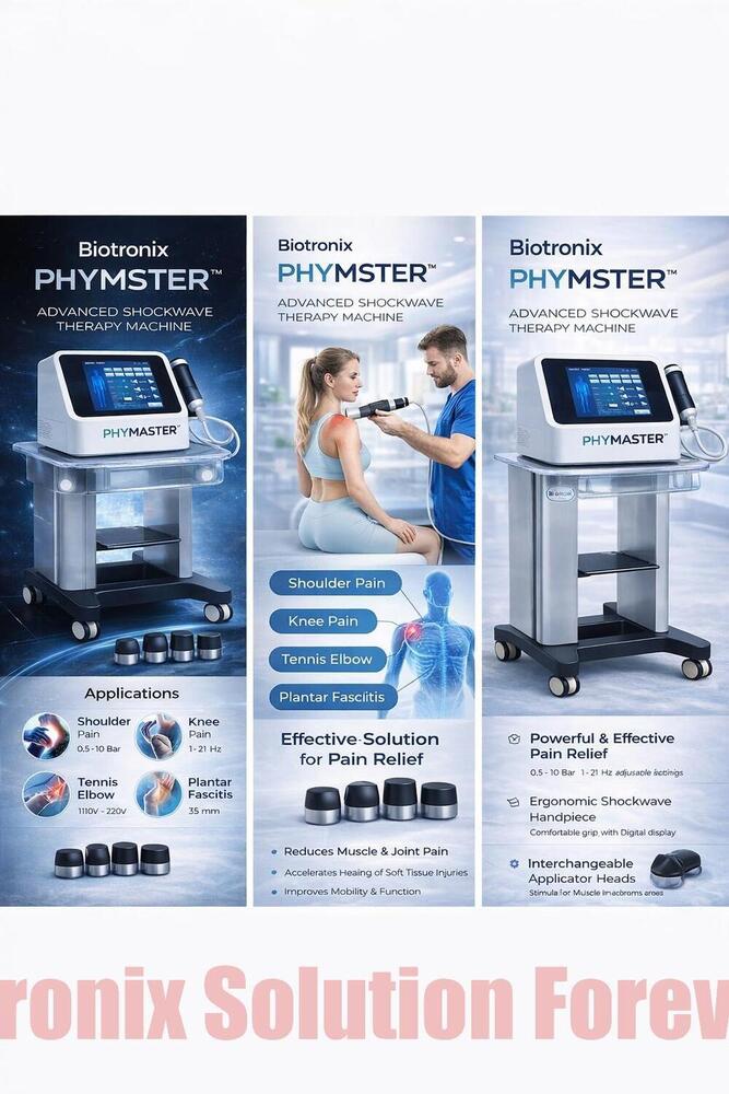 Phymaster Shockwave Physiotherapy Device for Chronic Muscle Pain Treatment
