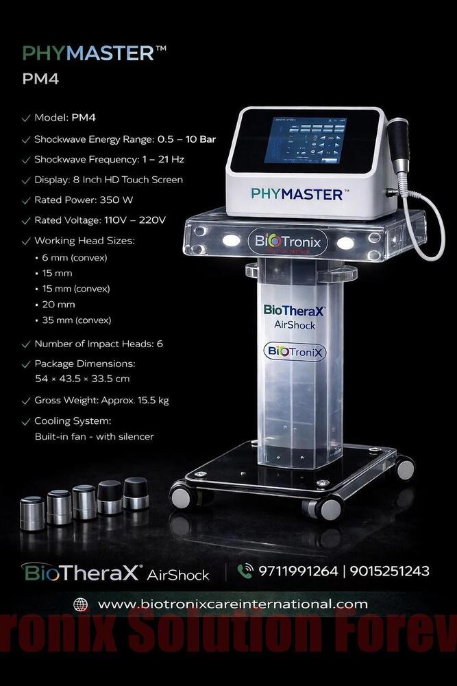 Phymaster Shockwave Physiotherapy Device for Chronic Muscle Pain Treatment