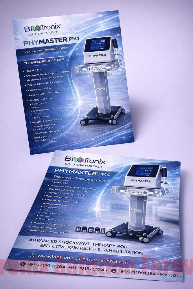 Phymaster Shockwave Physiotherapy Device for Chronic Muscle Pain Treatment