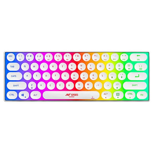 ANT ESPORTS MK1500- MK1500-MINI-RETRO White Mini Retro Membrane Wireless Gaming Keyboard