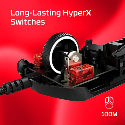 HYPERX Pulsefire Haste 2 Wired 6N0A8AA-26000DPI  6 Macro Buttons White Ambidextrous Gaming Mouse