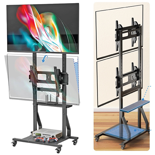 Unibox 75 Inch Dual TV Floor Trolley Stand Model SX1801