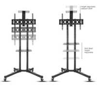 Unibox IFPD TV Floor Trolley For 60 Inch UB1500x