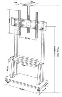 Unibox TV Floor Trolley For 75 Inch UB1700