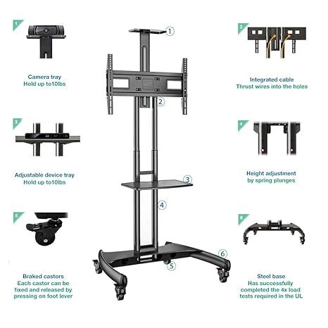 Unibox IFPD TV Floor Trolley For 100 Inch UB1800x