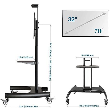 Unibox IFPD TV Floor Trolley For 100 Inch UB1800x