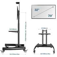 Unibox IFPD TV Floor Trolley For 100 Inch UB1800x