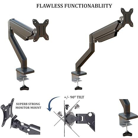 UNIBOX 32 Monitor Table Top Mount Single Arm Adjustable H110B