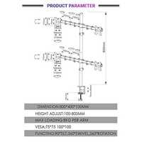UNIBOX Four Arm Table Top Monitor Stand for 32 Screens Z044