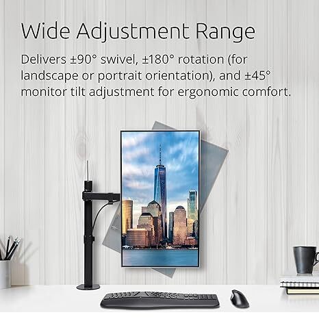 Unibox 32 Monitor Table Top Mount Single Arm Adjustable Z011