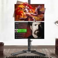 UNIBOX Dual Screen Table Top Stand for 32 Inch Monitors T002