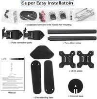 UNIBOX Dual Screen Table Top Stand for 32 Inch Monitors T002