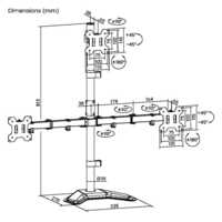 Unibox Triple Monitor Table Top Stand T003 upto 32inch