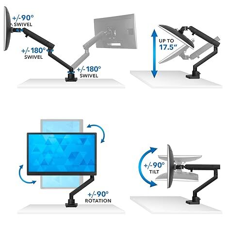 UNIBOX Desktop Monitor Stand Single Arm Up to 32 Inch TV80