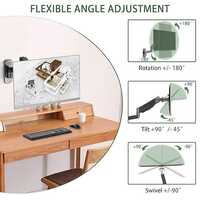 UNIBOX 32 Monitor Wall Mount Single Arm Adjustable Stand F120