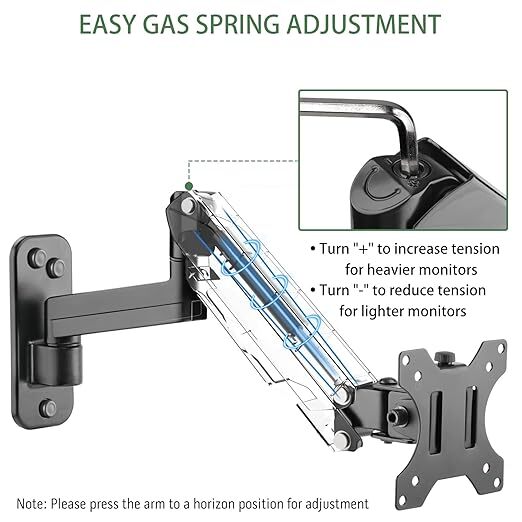 UNIBOX 32 Monitor Wall Mount Single Arm Adjustable Stand F120