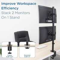 UNIBOX Dual Screen Table Top Stand for 32 Inch Monitors Z002