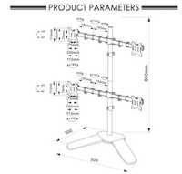 UNIBOX Universal Four Arm Table Top Stand for 32 Inch Monitors T044