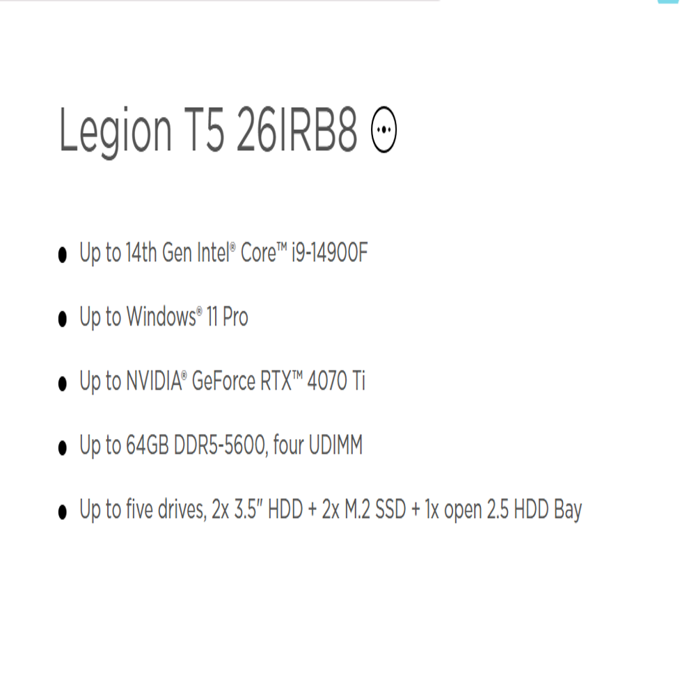 Lenovo Legion T5 26IRB8 Desktop