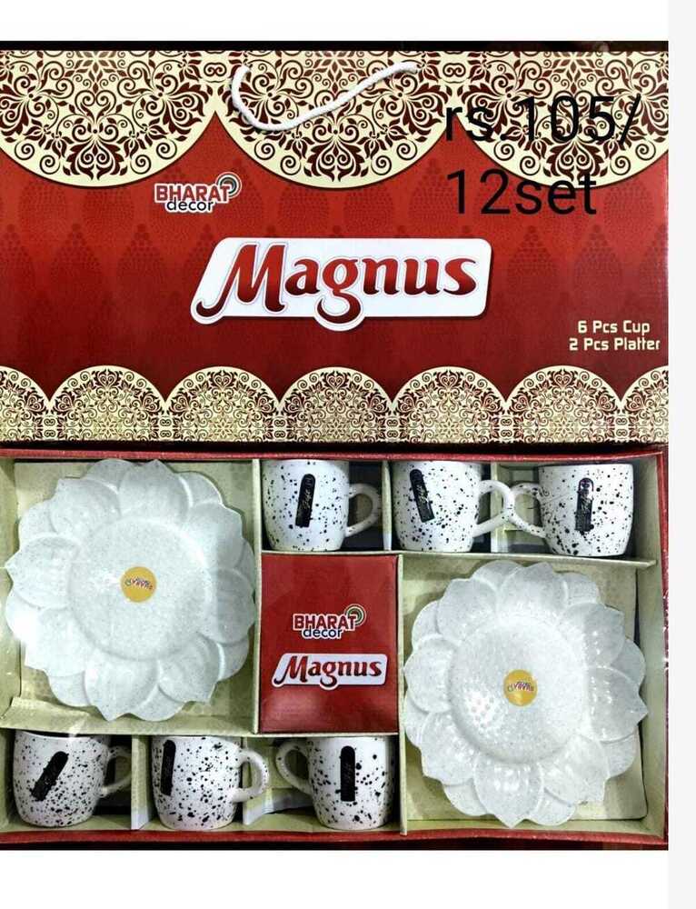 6 Pcs Cup 2 2 Platter Set