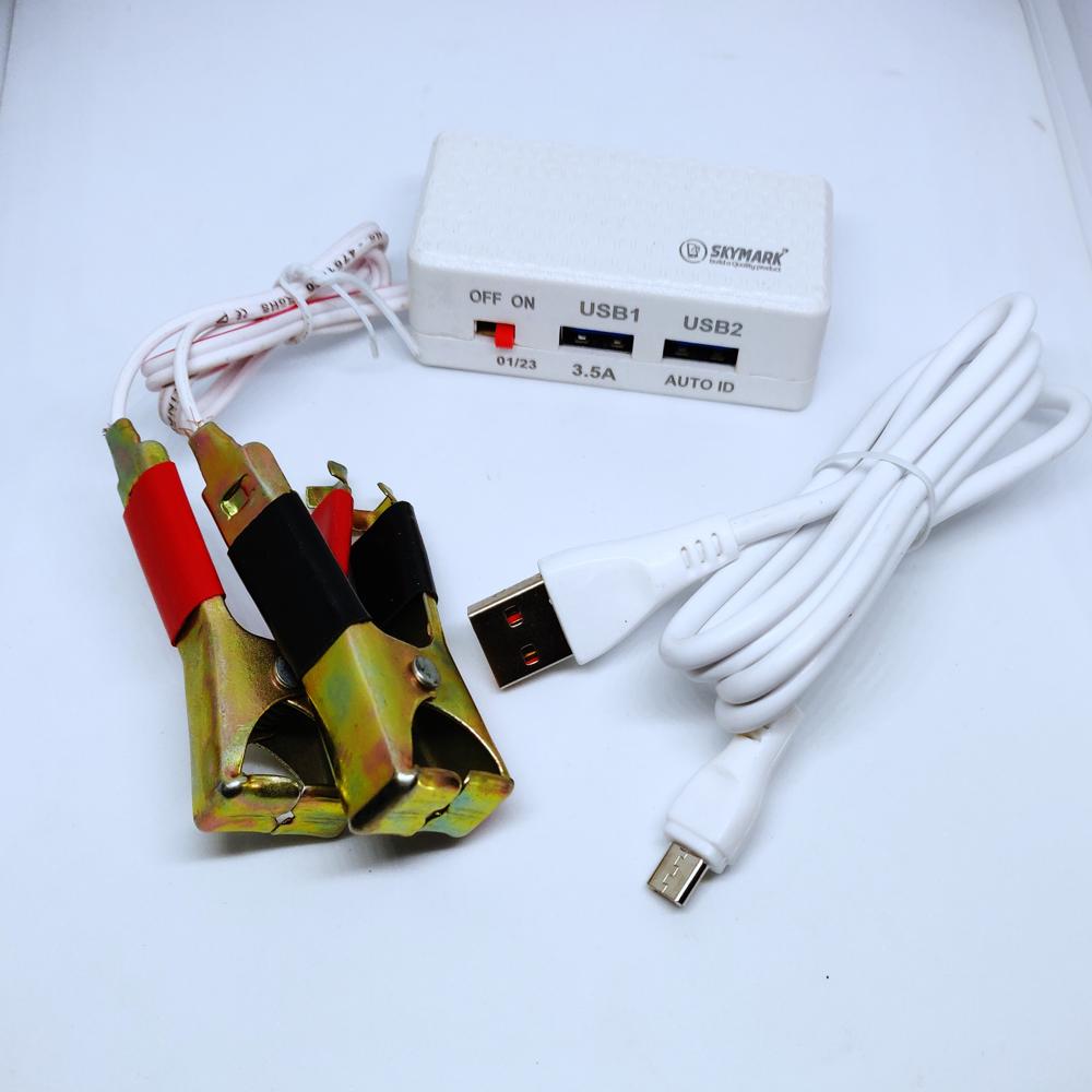 Double Usb Dc Charger - Body Material: Abs Plastic