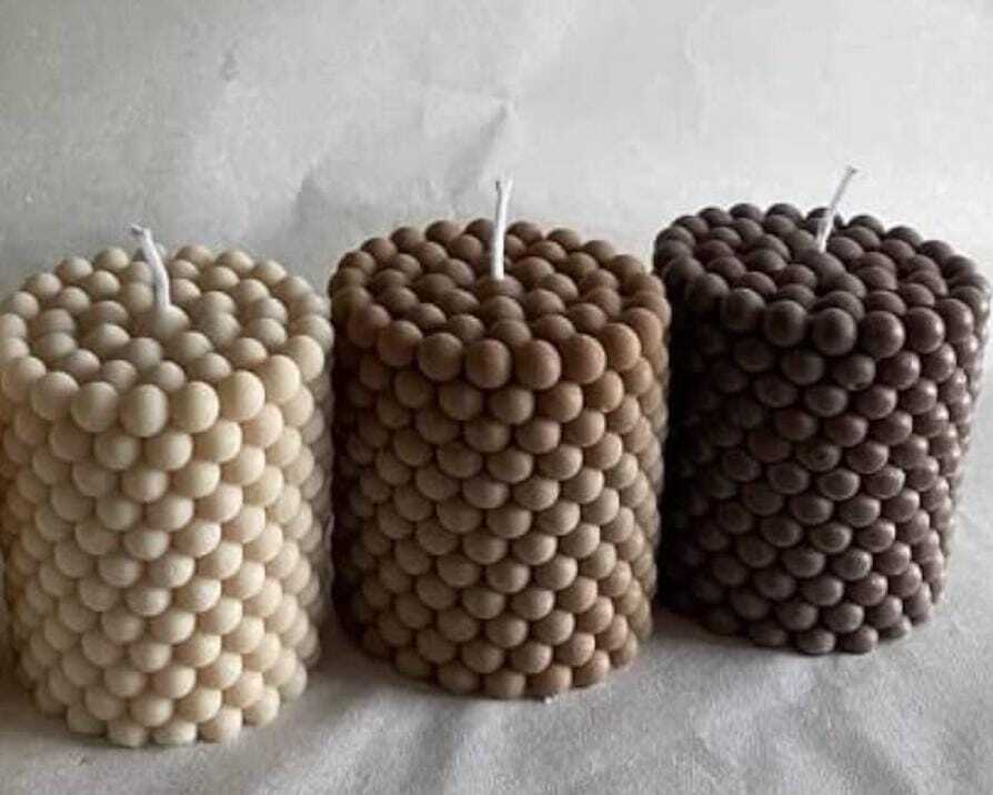 Bubble Pillar Candle