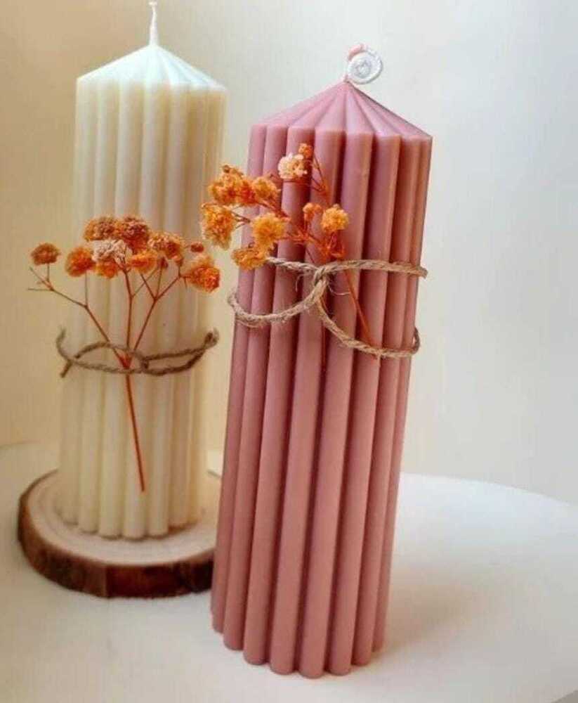 Cylindrical Stripped Candle