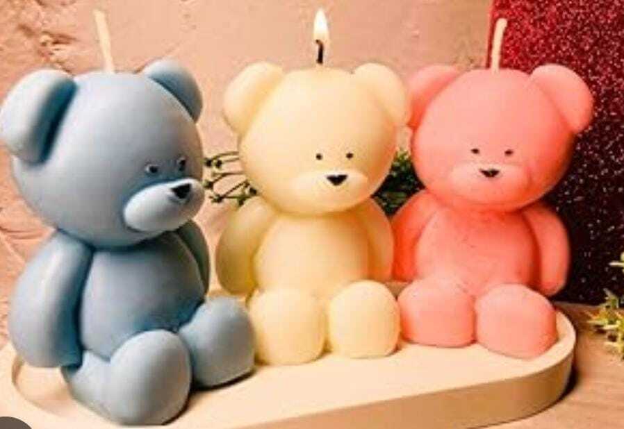 Small Teddy Candle