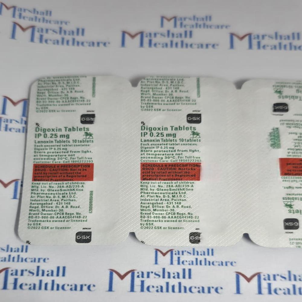 Digoxin Tablets Ip 0.25 Mg - Brand Name: Lanoxin