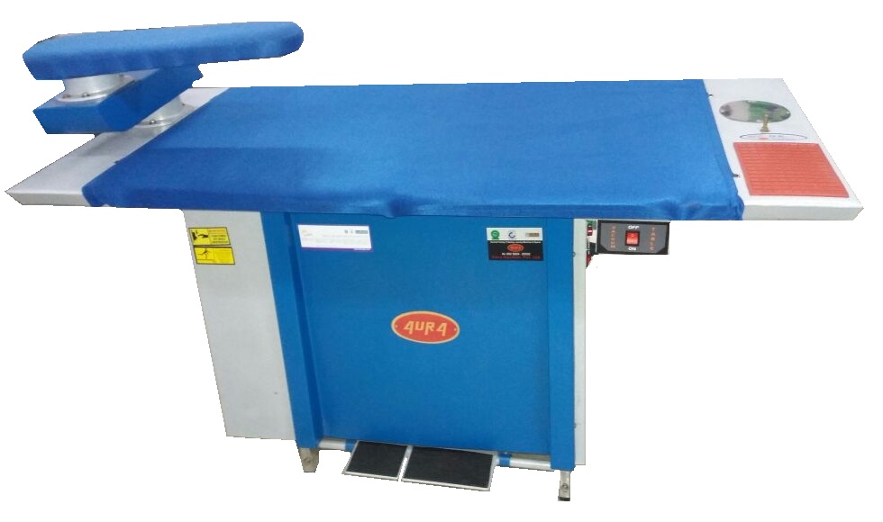 Vacuum Ironing Table - Powder Coated, Blue | High Power 1.5 Kw, Ergonomic Design, Interchangeable Swivel Arm, Efficient Suction And Blowing System