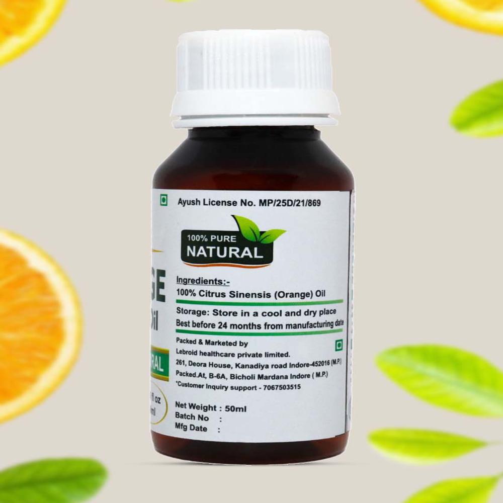 Turcy Orange Essential Oil for|  Pure &Natural Aromatherapy, Massage & Skin Brightenin(50ml)