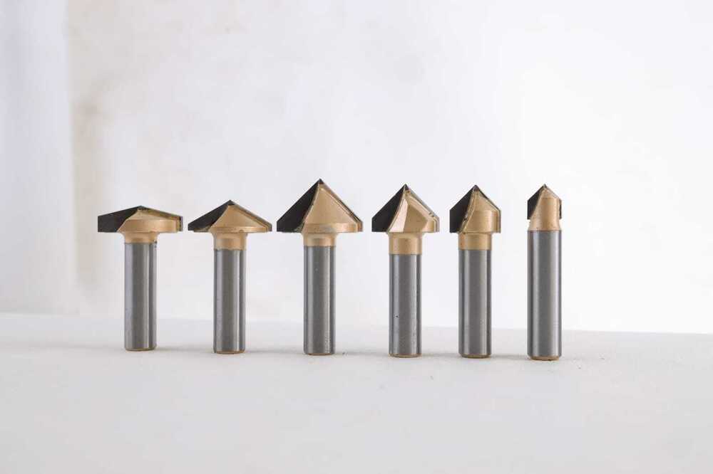 Router Bit - Color: Silver And Yellow (Coated)