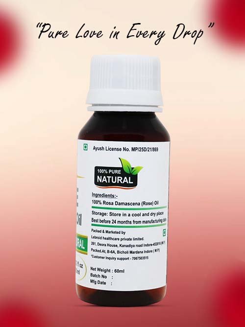 Turcy Rose Oil |Anti-Aging, Skin Glow, Hair Nourishment & Relaxation(60ml)
