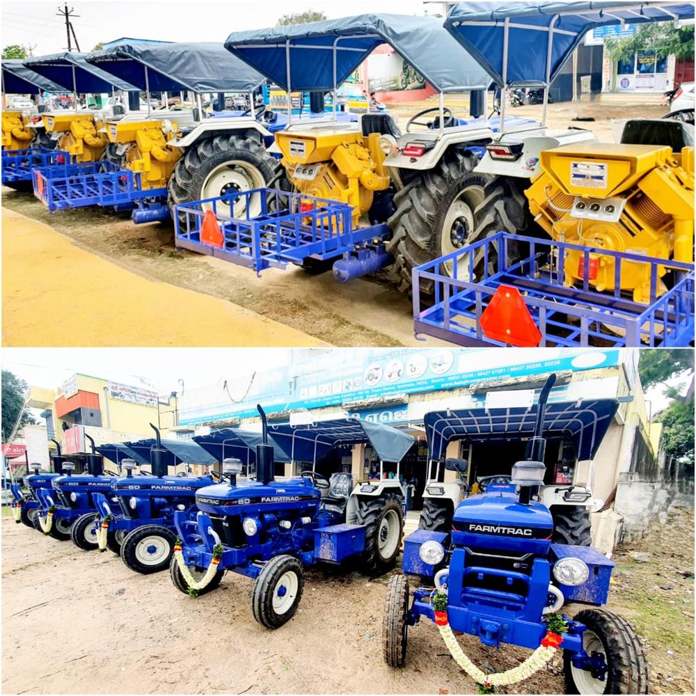 Tractor Attached Air Compressor - Air Flow Capacity: 134 Cubic Feet Per Minute (Ft3/min)