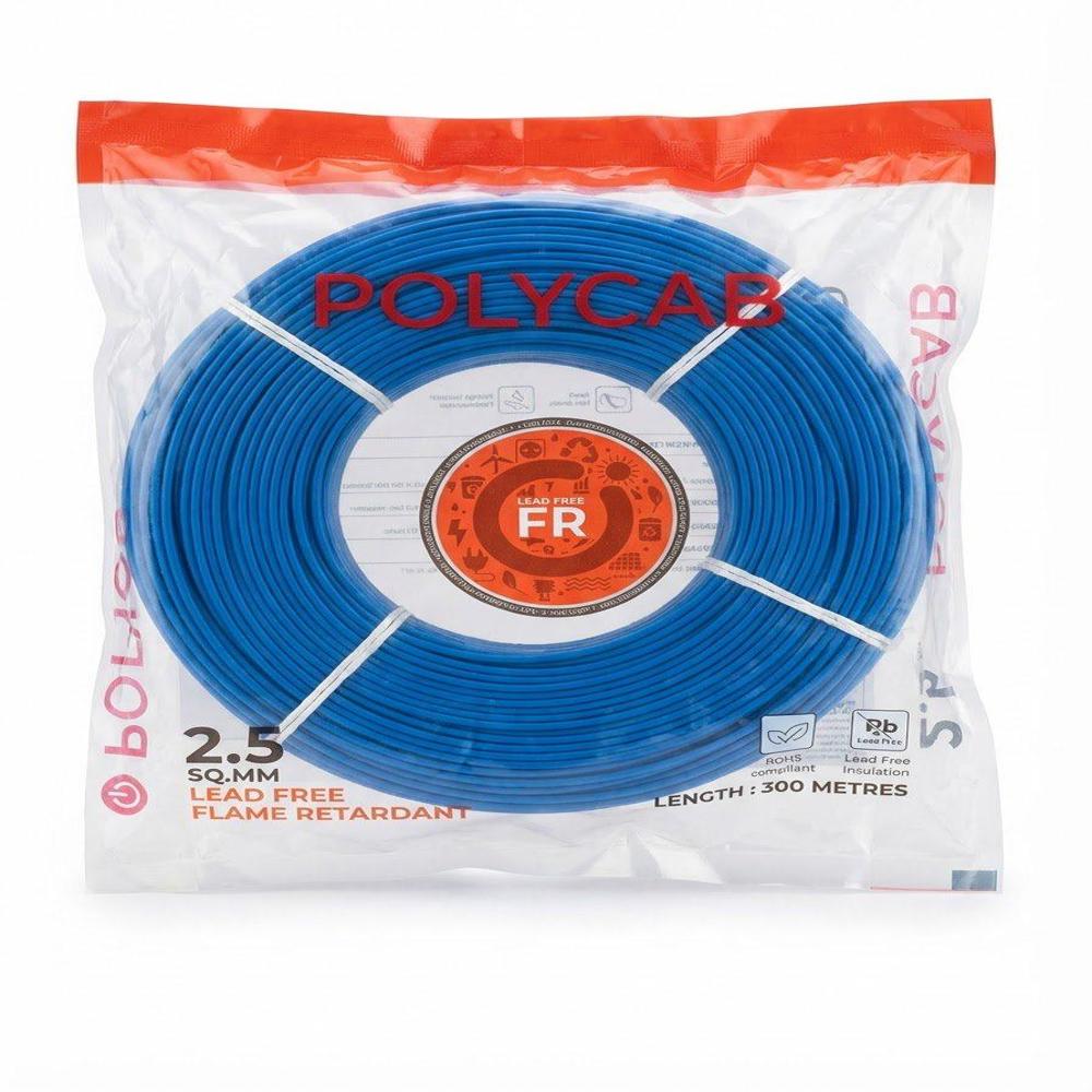 Polycab 2.5 Sqmm Fr 300 M - Conductor Material: Copper
