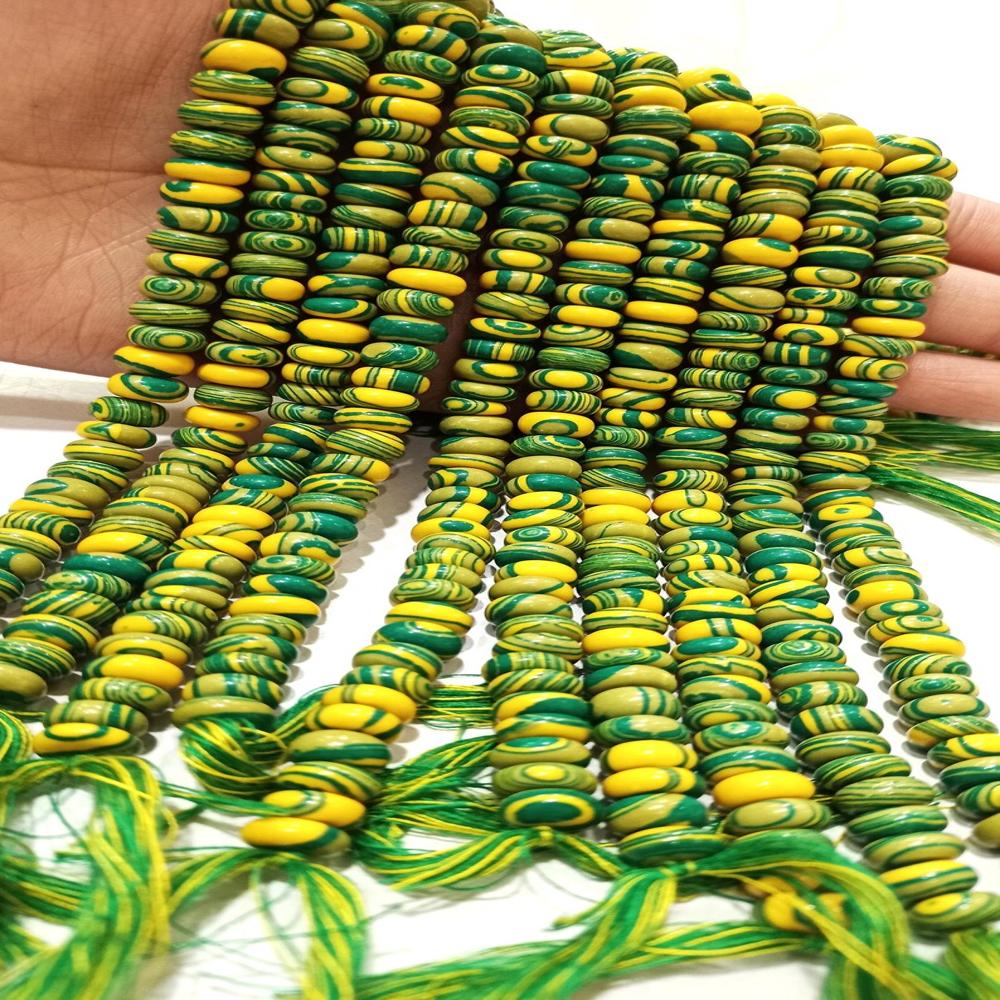 Fordite Agate Multi Color Gemstone Rondelle Plain Smooth Beads Sold per Strand 8 inches Long Necklace and bracelet Making Beads