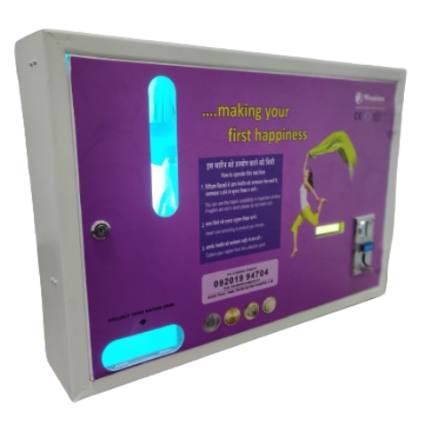 50 Capacity Fully Manual Coin Rs 5 operated or Free vend sanitary napkin Vending Machine for schools