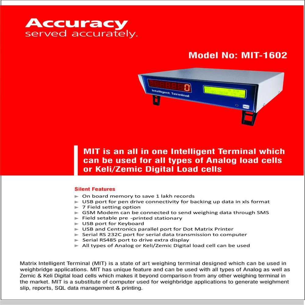 Weighbridge Terminal - Application: Truck Weighing