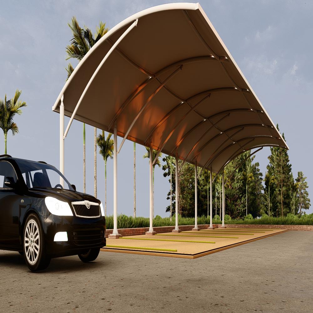 Modular Car Parking Tensile Structure