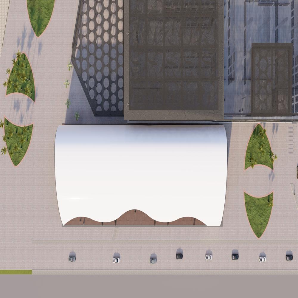 Modular Tensile Membrane Structure - Color: White