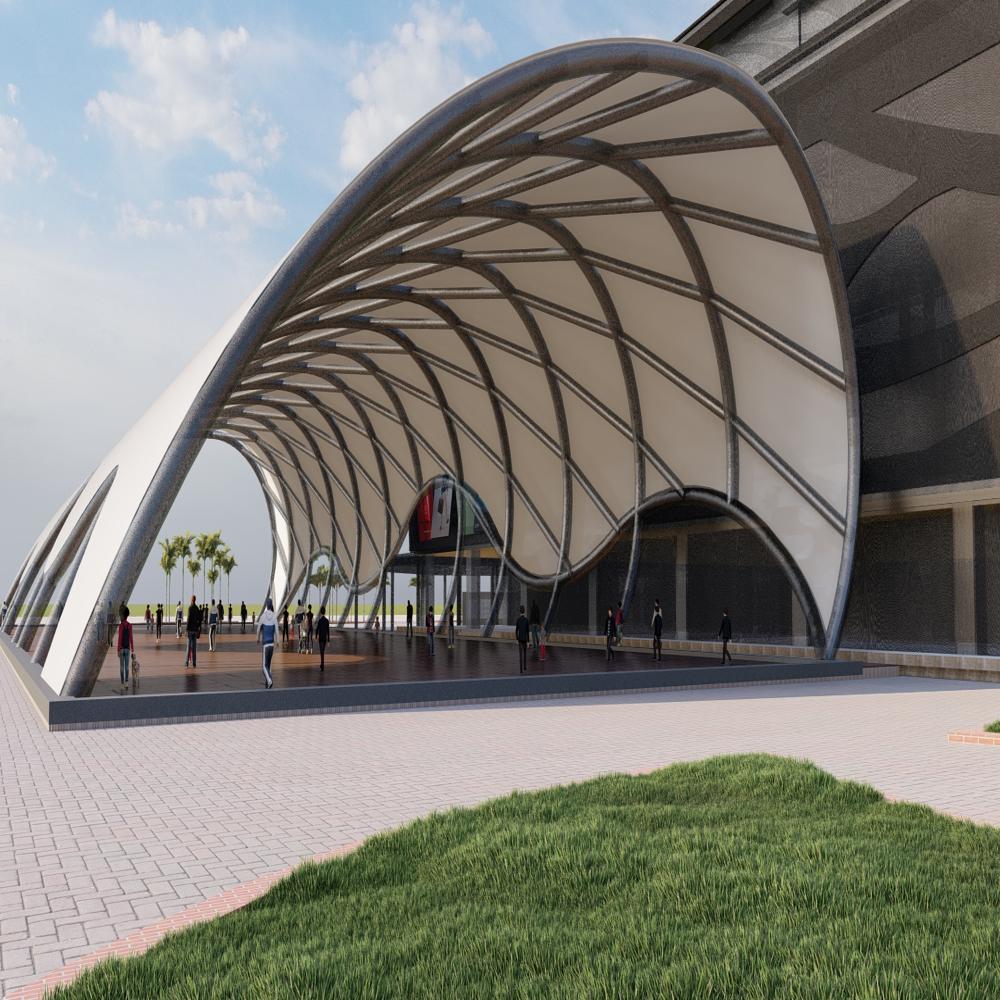 Modular Tensile Membrane Structure - Color: White