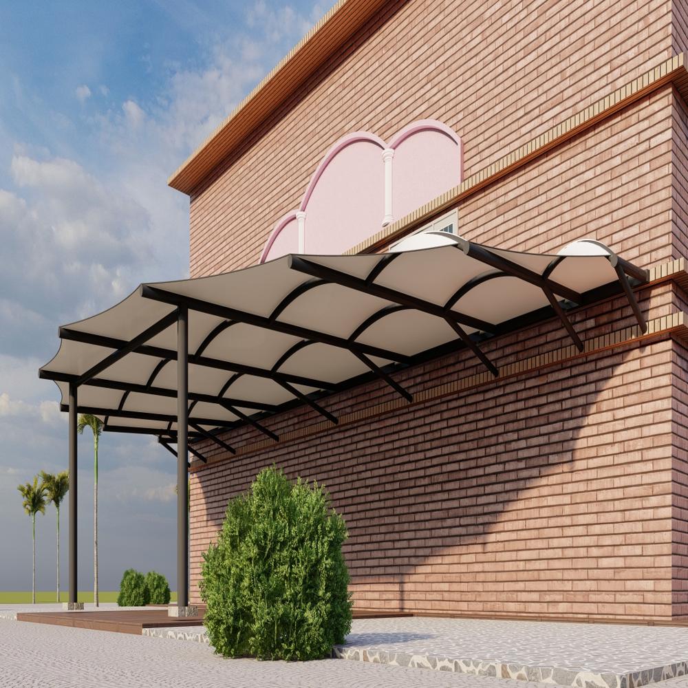 Entrance Covering Tensile Structures - Color: White